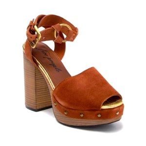 Free People Justine Wooden Platform Sandal
